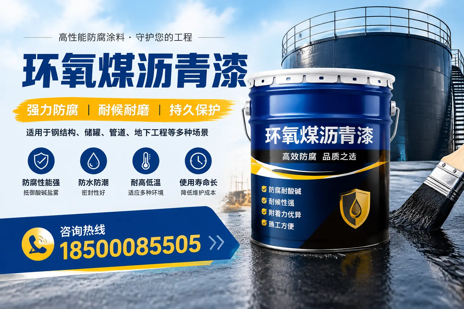 环氧煤沥青漆在工业中的应用，铜川企业的选择